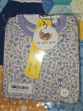 2t 2piece Lilac Valley pj set the sleepy sloth